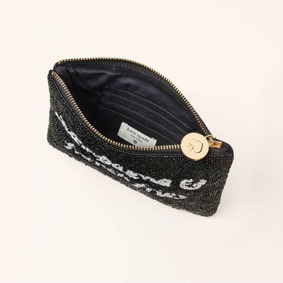 NWT Champagne & French Fries Beaded Clutch - Picture 3 of 4